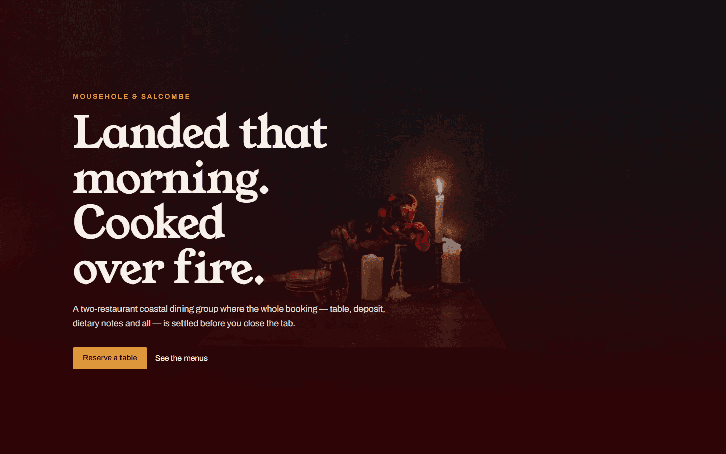 Homepage of Harbour & Vine